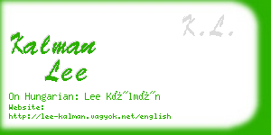 kalman lee business card